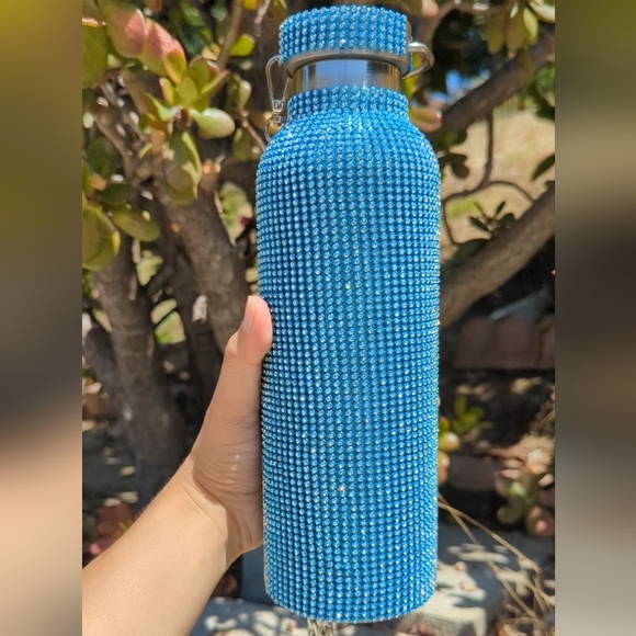 Sparkly Blue flask Hot and Cold Beverage - Picture 4 of 4